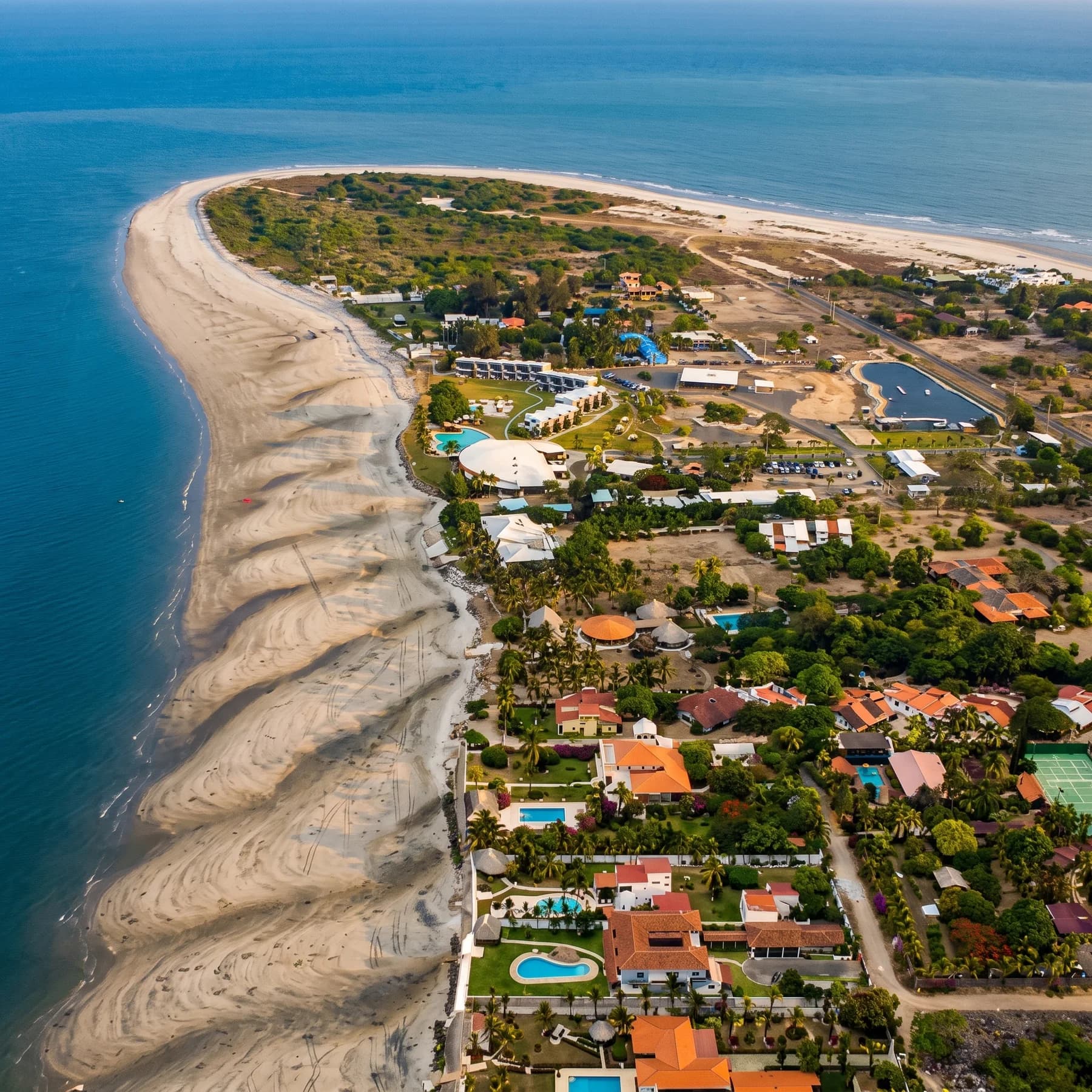 Vista aérea de la península de Punta Chame